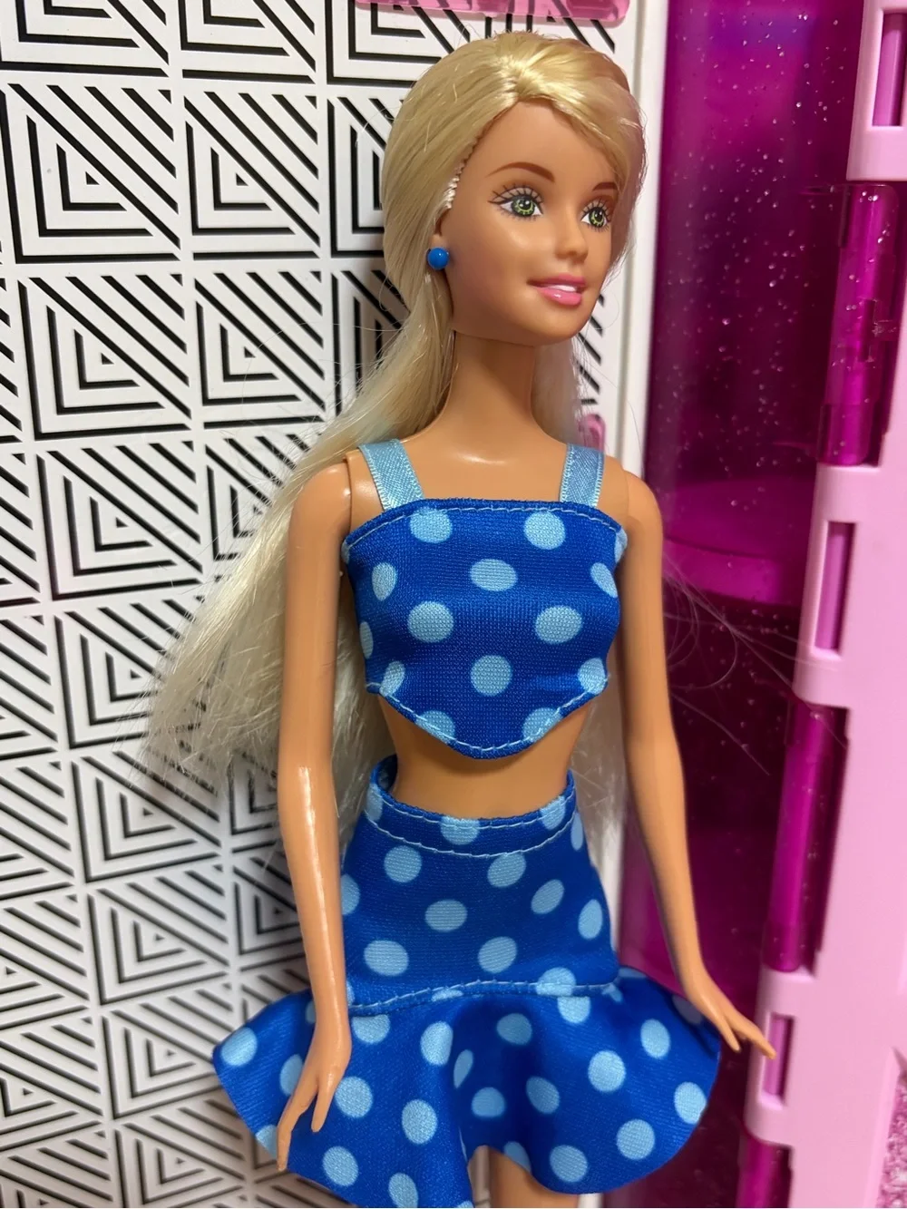 Barbie Blue Polka Dot Two-Piece Outfit